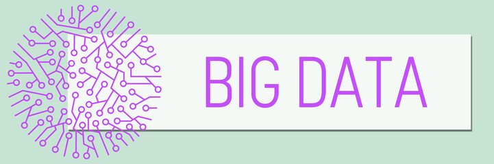 Big Data Circuit Purple Circular Turquoise Box Text 