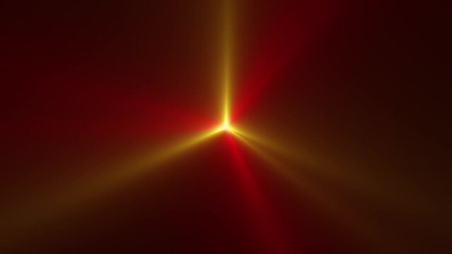 Looped animation of red orange yellow spot lights glow rays lights optical lens flares animated dynamic wallpaper. Electric lamp sun beam effect dynamic vibrant video . High quality 4k footage