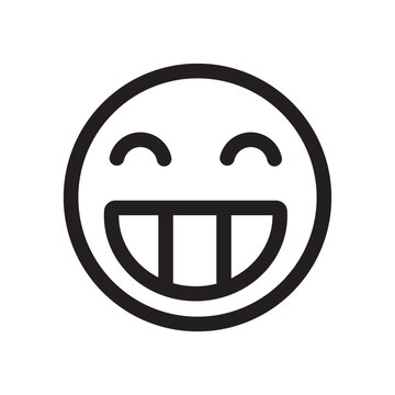Naklejki Smiley face icon. Smile face emoticon icon. Smile emoji icon. Emoji rating system vector illustration. Customer feedback icon. Excellent, good, Happy, success, satisfaction face symbol. 