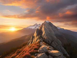 golden ascent: sunset summit vista
