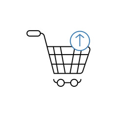 sell concept line icon. Simple element illustration. sell concept outline symbol design.