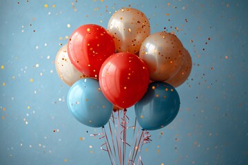 Celebrate Differently: A Colorful Balloon Bouquet for a Unique Birthday Party Generative AI