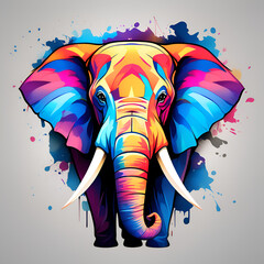 Obraz premium colorful image of the elephant logo