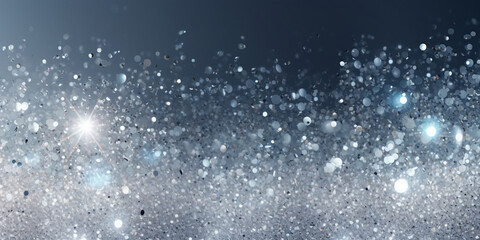 abstract modern background with a scattering of bright shiny grains of silver tone design and advertising concept