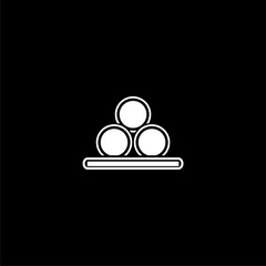 Bale icon isolated on black background. Bale icon simple sign.