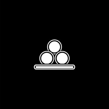 recommend clip art: Bale icon isolated on black background. Bale icon simple sign.