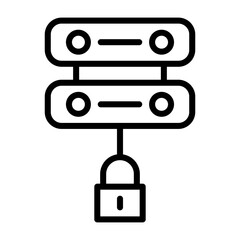 Server Security Vector Icon