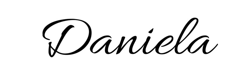 Daniela - black color - female name - ideal for websites, emails, presentations, greetings, banners, cards, books, t-shirt, sweatshirt, prints, cricut, silhouette,	