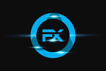 FX Blue logo Design. Vector logo design for business.