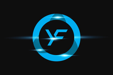 FY Blue logo Design. Vector logo design for business.