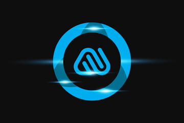 GU Blue logo Design. Vector logo design for business.