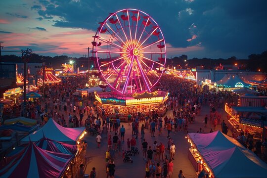 Pink Fiesta: A Carnival of Colors and Fun Generative AI