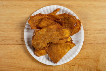 top view sweet potato chips