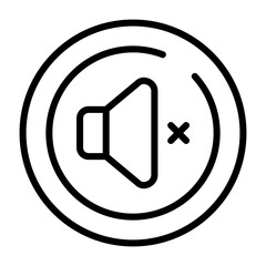 Mute Circle Vector Icon