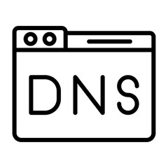 Domain DNS Management Vector Icon