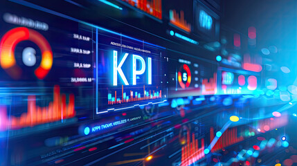 Professional key performance indicator KPI metrics dashboard for sales and business results evaluation and review system to strategic business planning concepts, mobile app and screens chart analysis