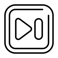 Next Track Square Vector Icon
