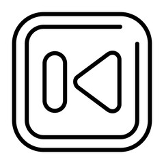 Previous Track Square Vector Icon