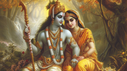Ram and sita creative concept