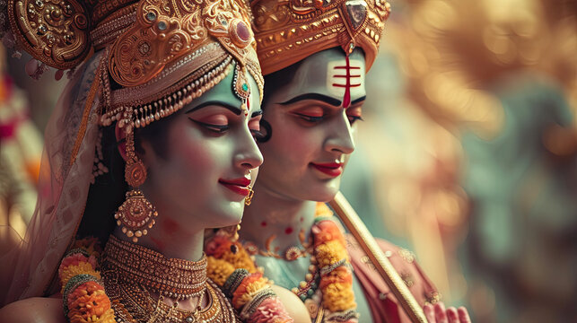 Ram and sita creative concept