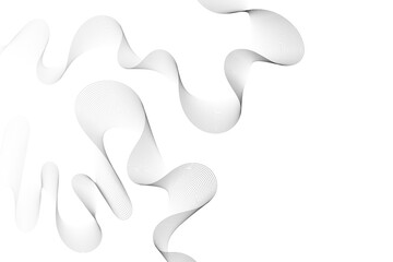 Wave Future Technology White and Grey Background Abstract for Business Power Point