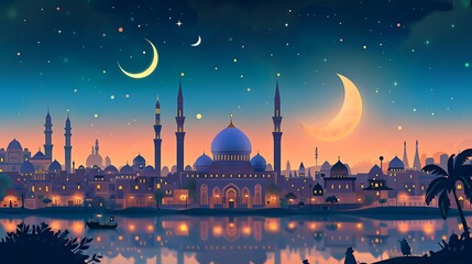Ramadan muslim holiday background wallpaper design, greetings card, poster