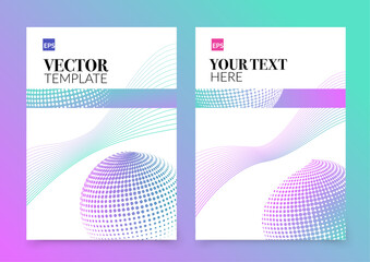 Modern abstract covers set. cool gradient shapes composition graphic artwork cover for any busines anual report cover, presentation background etc.