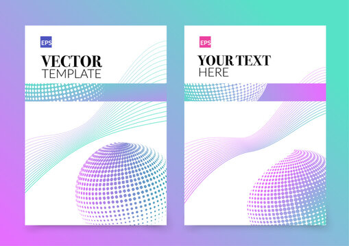 Modern abstract covers set. cool gradient shapes composition graphic artwork cover for any busines anual report cover, presentation background etc.