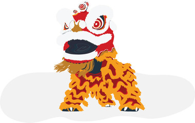 Lion dance Illustration