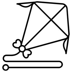 Kite line icon Illustration vector grapic