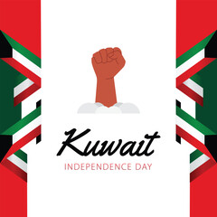 Kuwait Independence day realistic design vector template