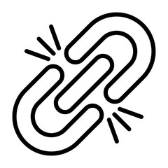 Broken Link Vector Icon
