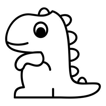 Dinosaur line icon Illustration vector grapic