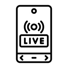 Live Streaming Vector Icon