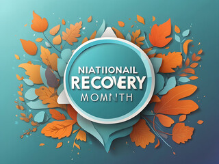September is the National Recovery Month background template design. Holiday concept. background design.