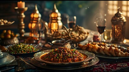 Naklejka premium Ramadan muslim holiday background wallpaper design