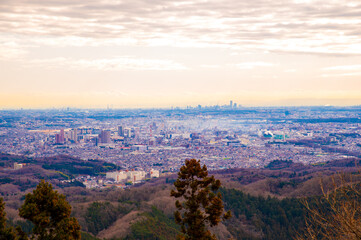 Fototapeta na wymiar 高尾山から見る街