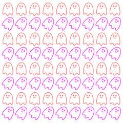 CUTE HALLOWEEN GHOSTS PATTERN TEXTURE BACKGROUND VECTOR