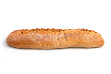 Baguette on white background