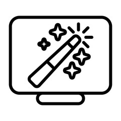 Desktop Computer Vector Icon