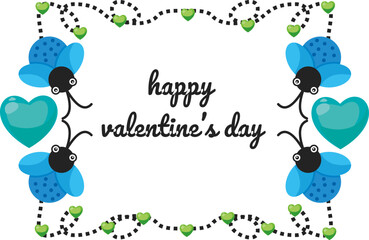 Creative concept of Happy Valentines Day card set