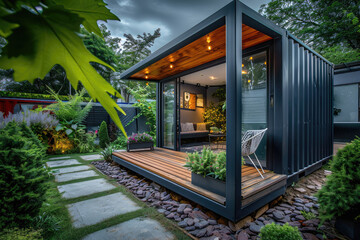 the container house small living in the urban jungle
