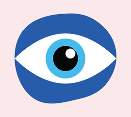 blue eye icon. Evils eye vector design. Evil eye sign. illustration with white background. 22.11