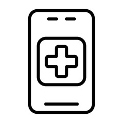 Fototapeta premium Medical App Vector Icon