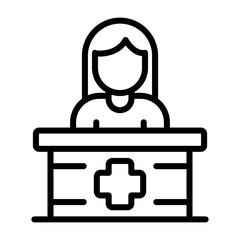 Receptionist Vector Icon