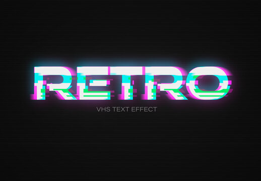 Retro VHS Text Effect