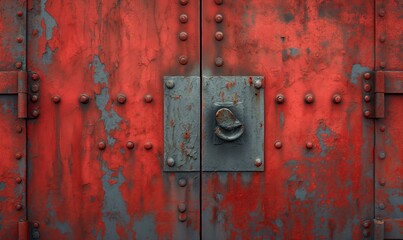 Industrial colored background with metal textures.