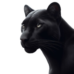 black panther isolated on transparent or white background, PNG