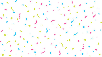 Vibrant confetti design perfect for birthdays, celebrations, and party anniversaries. This captivating background template is in vector format.