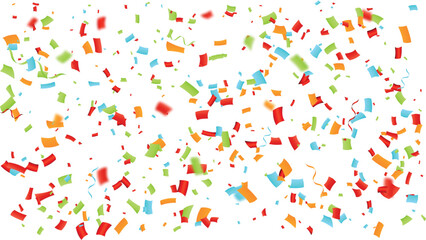 Fototapeta na wymiar Vibrant confetti design perfect for birthdays, celebrations, and party anniversaries. This captivating background template is in vector format.